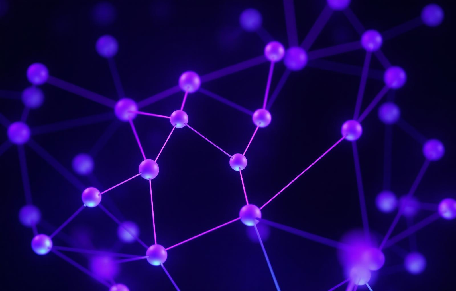 Cauchy Memory Graph — luminous blueprint of rooms, people and routines connected by glowing filaments