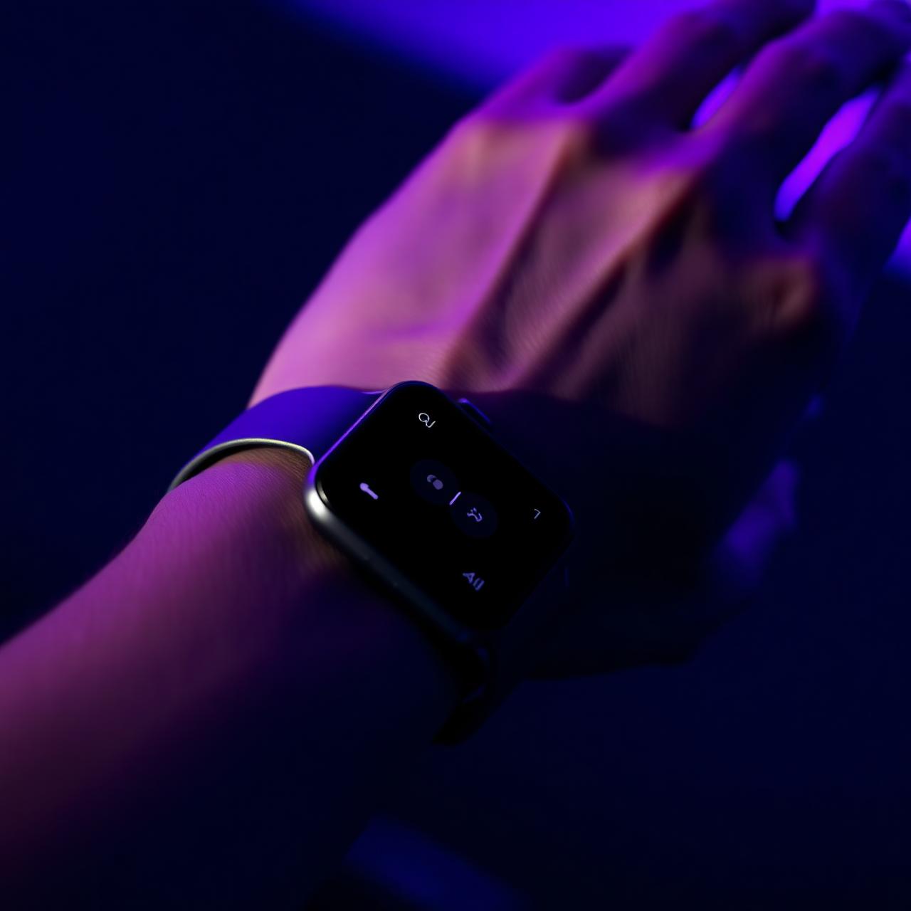Apple Watch interacting with the Cauchy Hub — A glance. A scene.